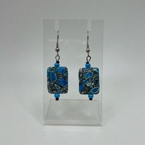 Faux Turquoise Chip/ Mixed Pieces Earrings